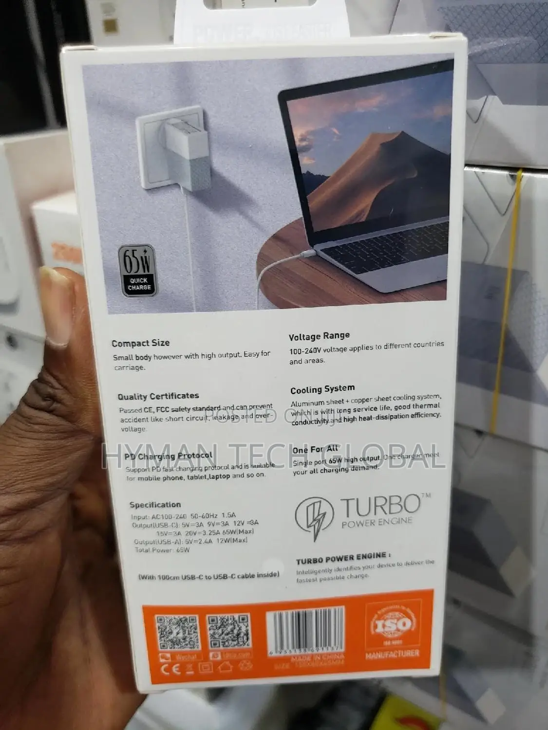 LDNIO Type-C Wall Charger With UK Plug A2620c- 65W - White