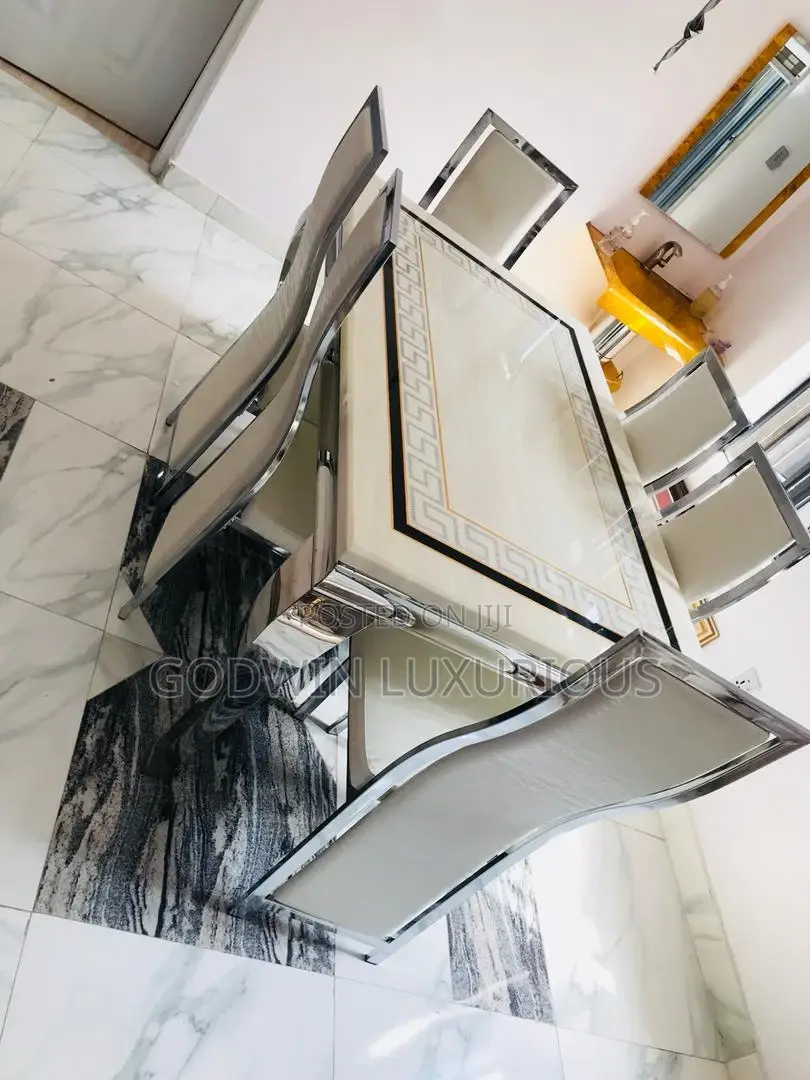 White Marble Dining Table Set