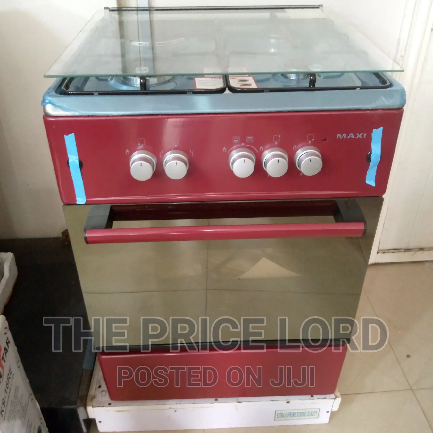 Maxi 60 60 3gas+1electric Cooker Red