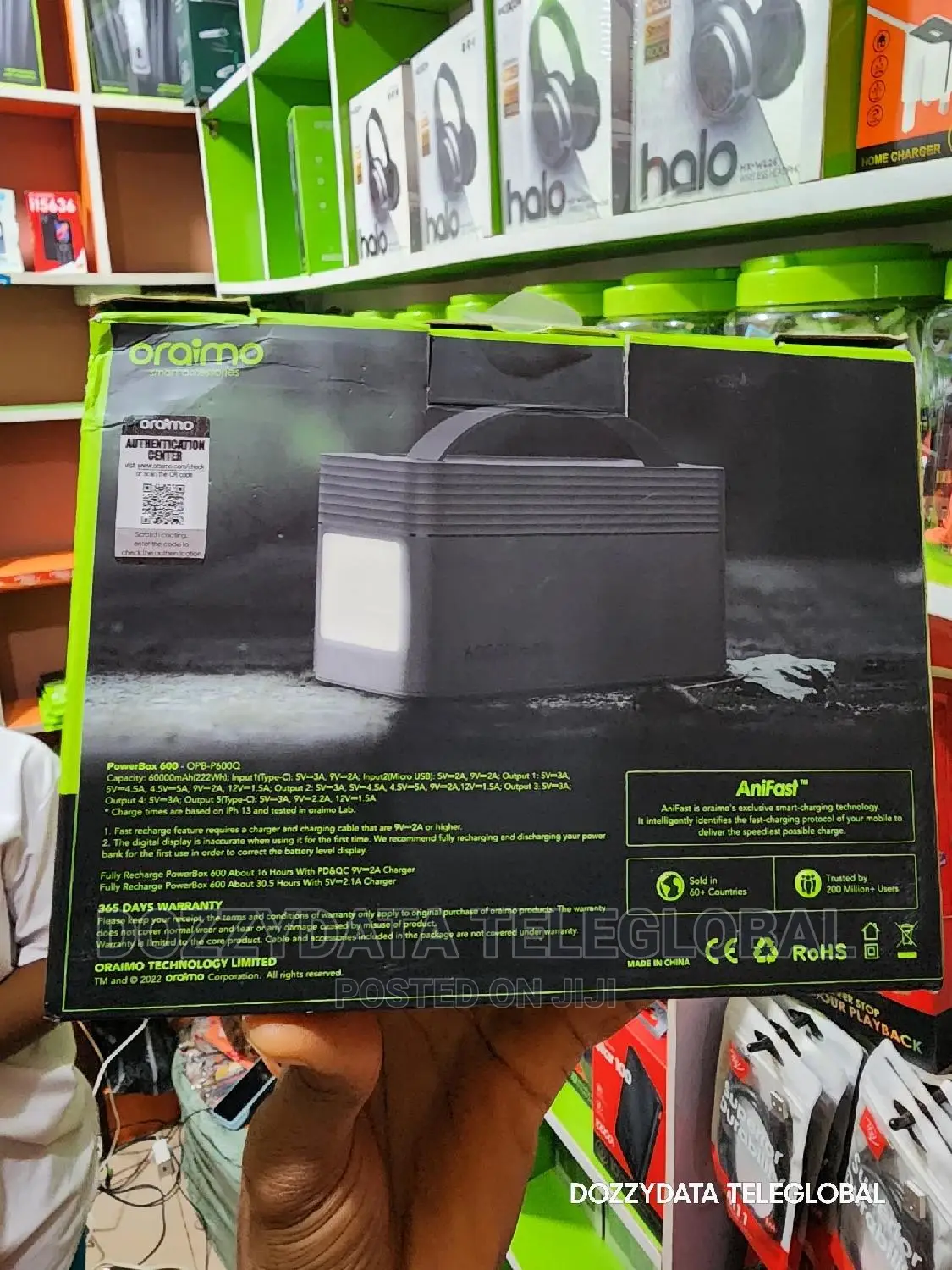 Oraimo 60000mah Powerbank Anifast 22.5w Fast Charging