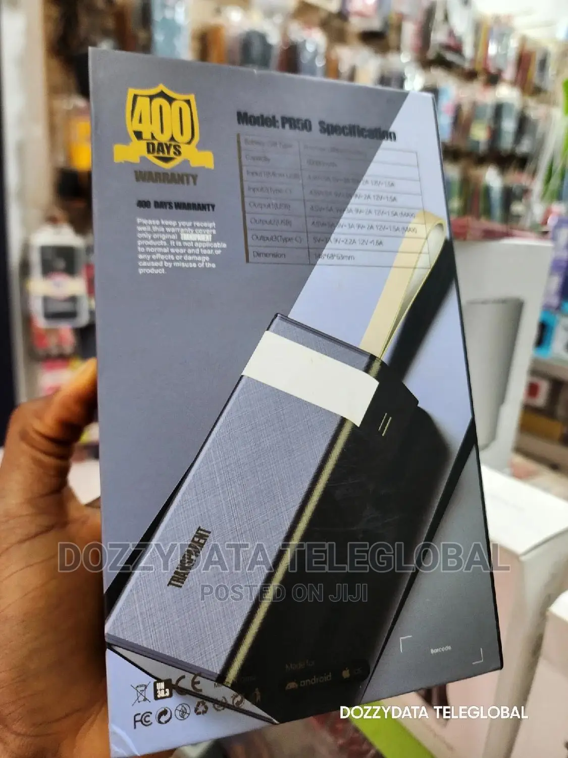 Transparent 50,000 Mah Multi-Port Power Bank Tank