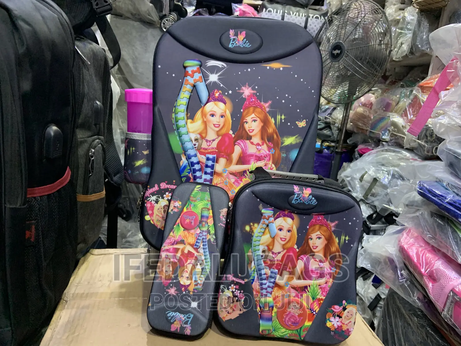 3n1 Kids Cartoon Character Trolley School Bag