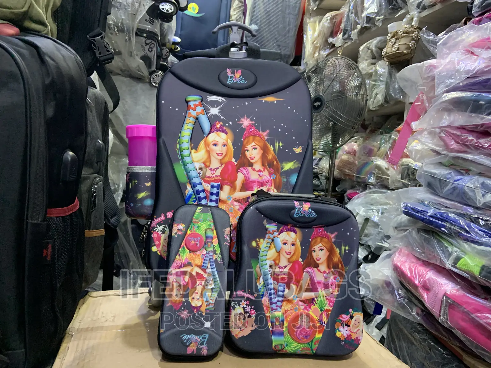 3n1 Kids Cartoon Character Trolley School Bag