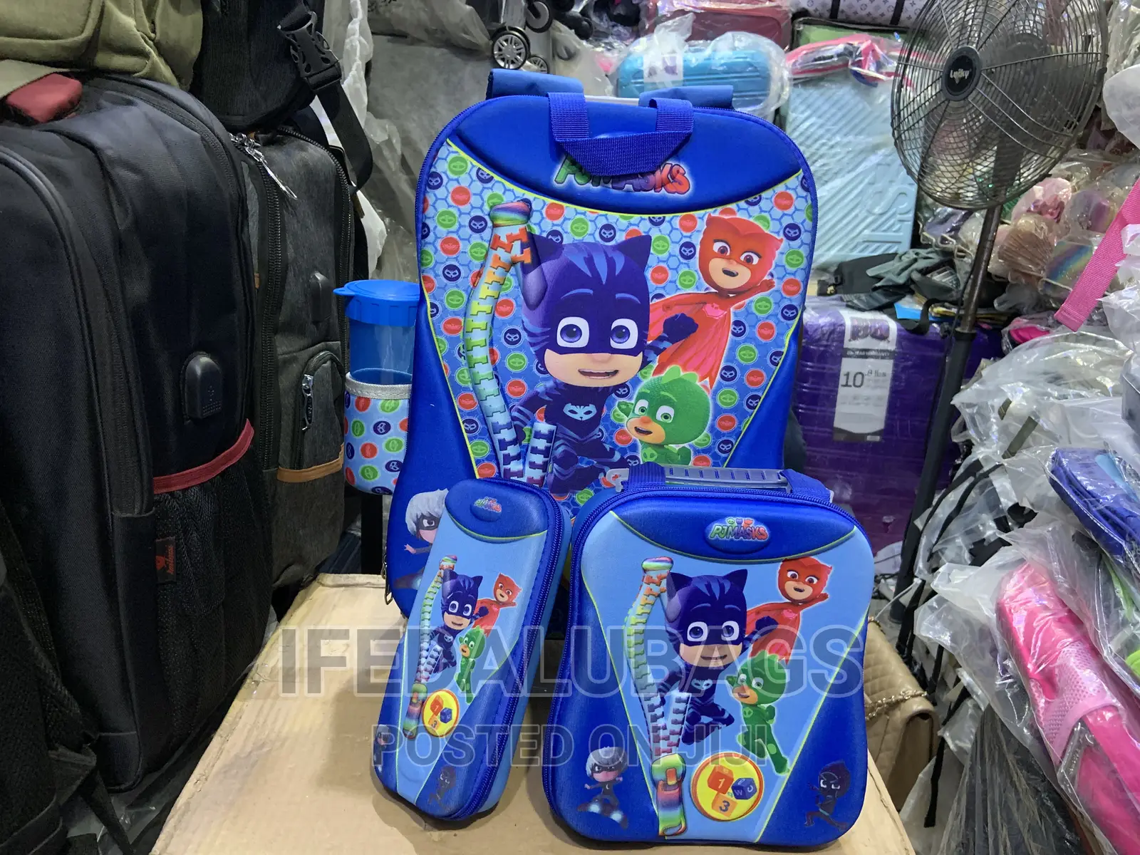 3n1 Kids Cartoon Character Trolley School Bag