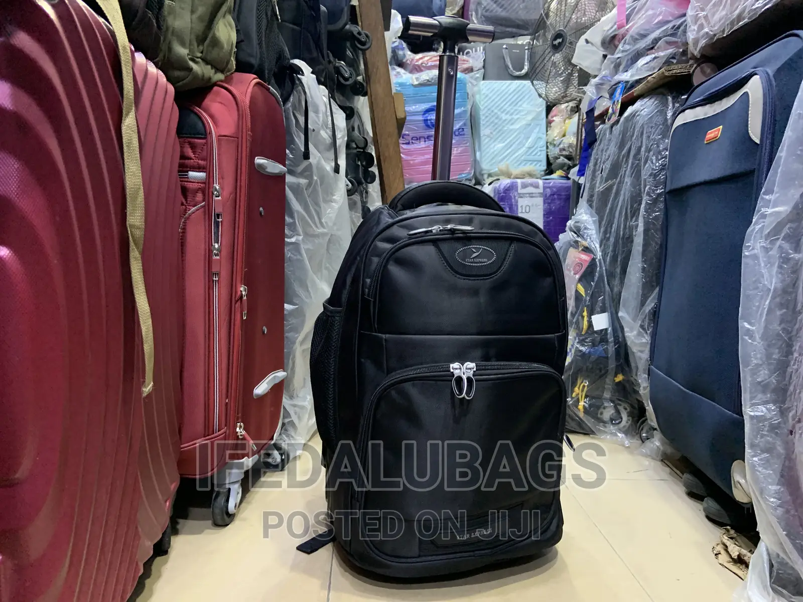 Quality Back Pack With Trolley, Usb and Ear Piece Port