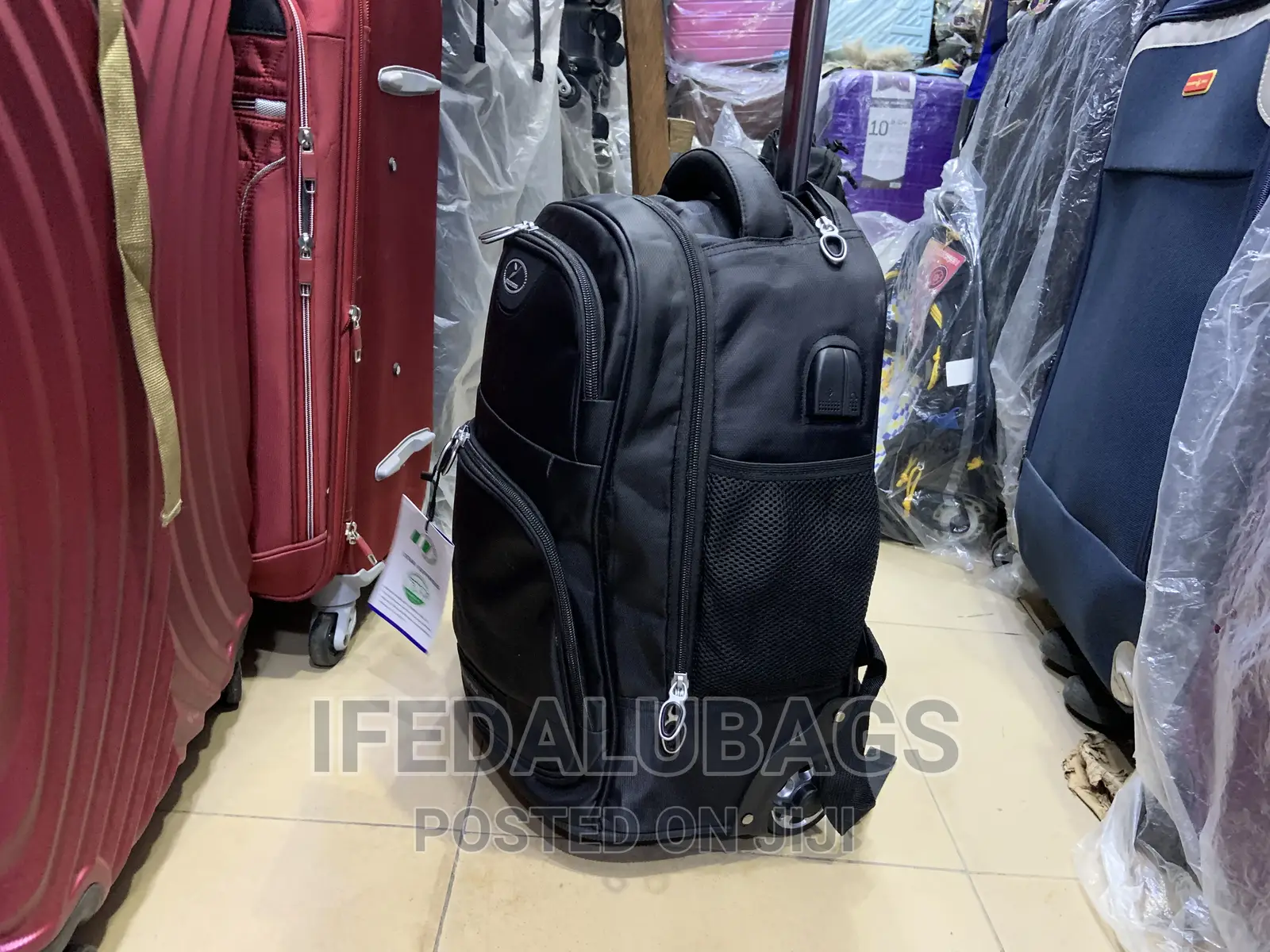 Quality Back Pack With Trolley, Usb and Ear Piece Port