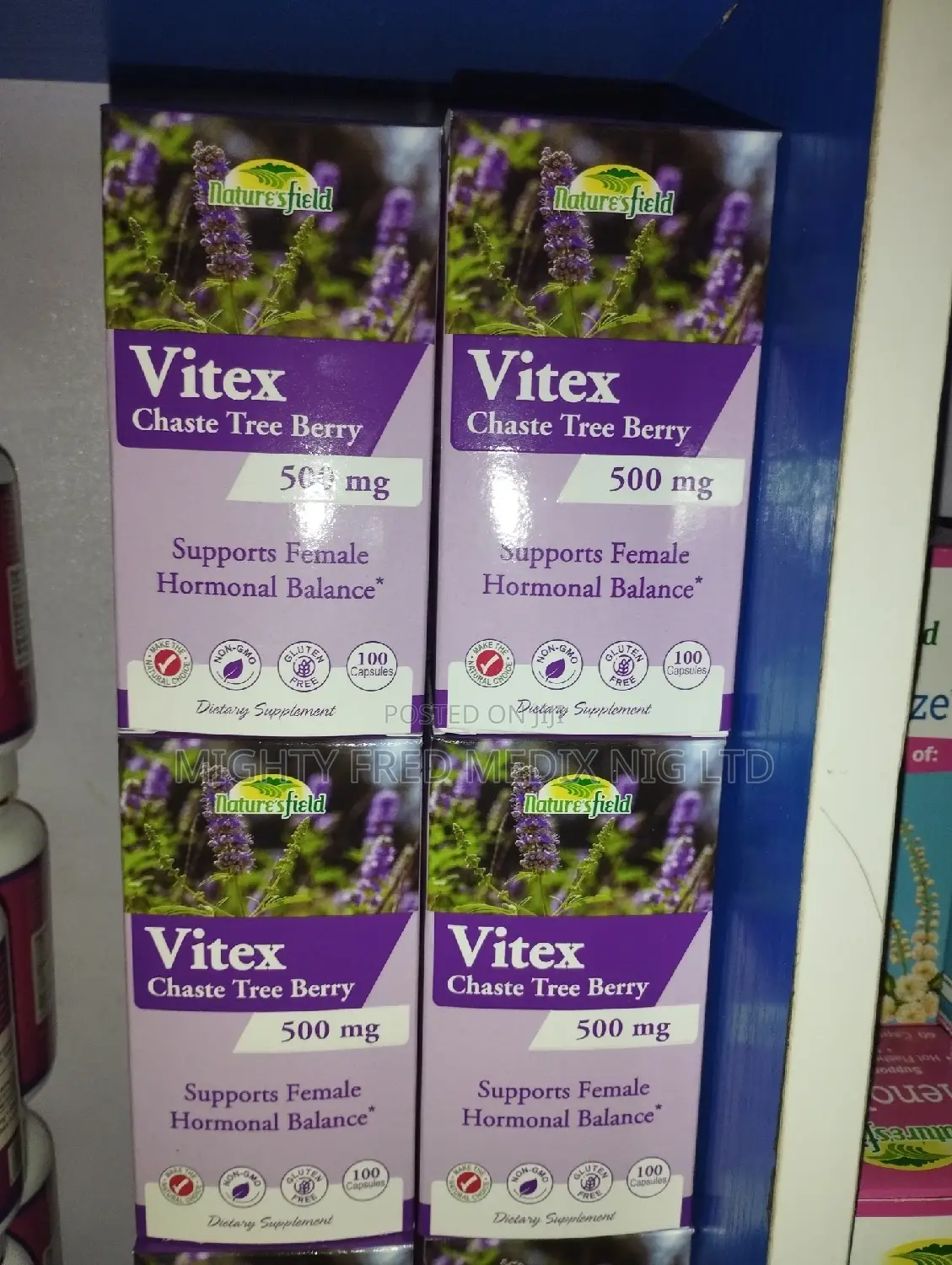Nature's Field Vitex Chaste Tree Berry 500mg