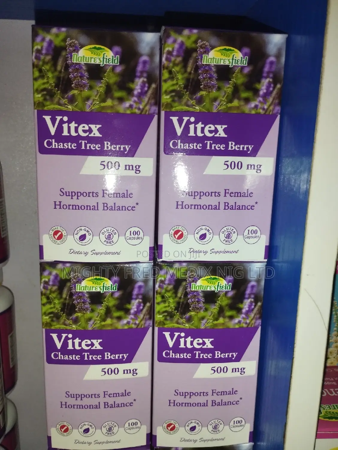 Nature's Field Vitex Chaste Tree Berry 500mg