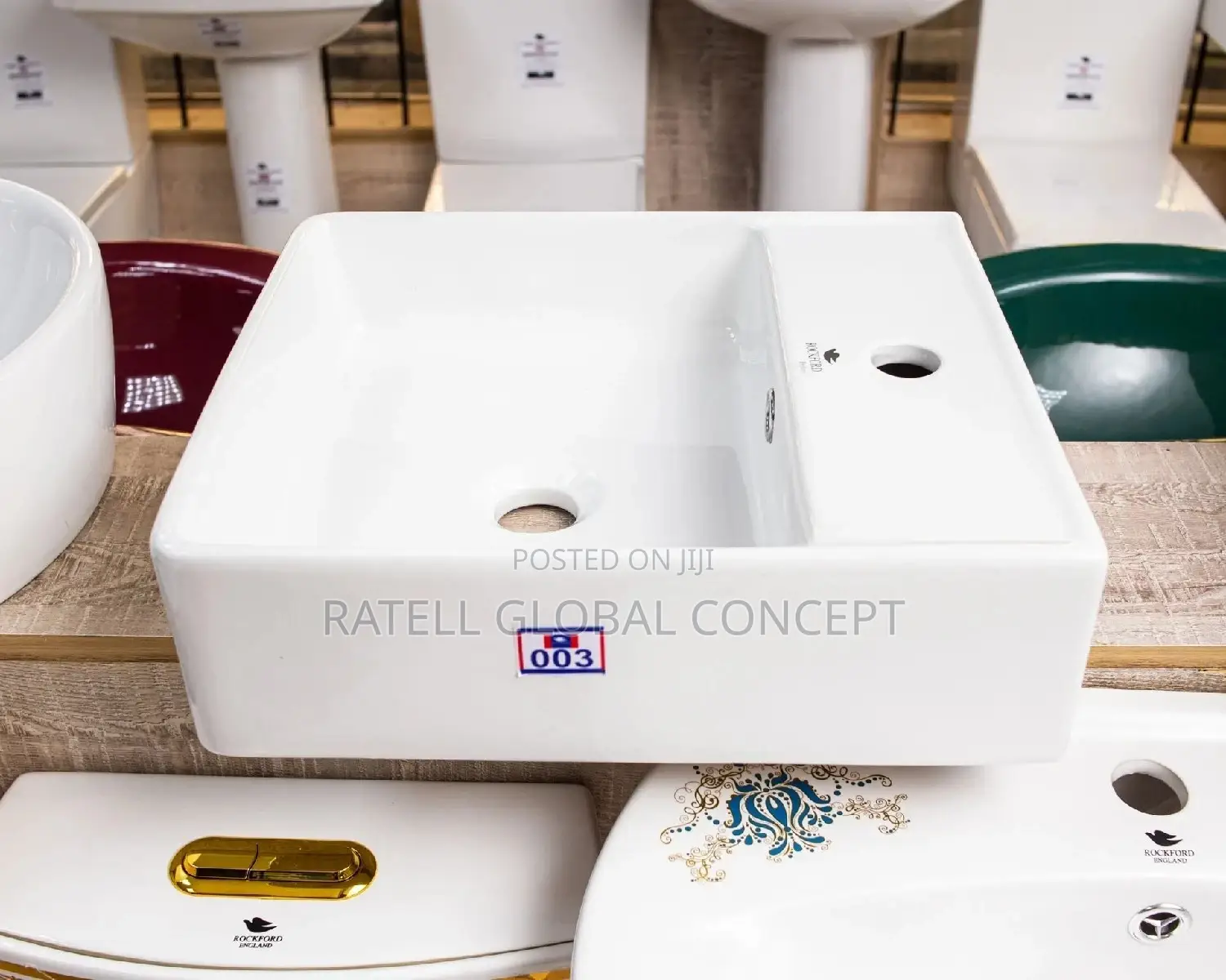 Countertop Wash Basin [Rectangular White]