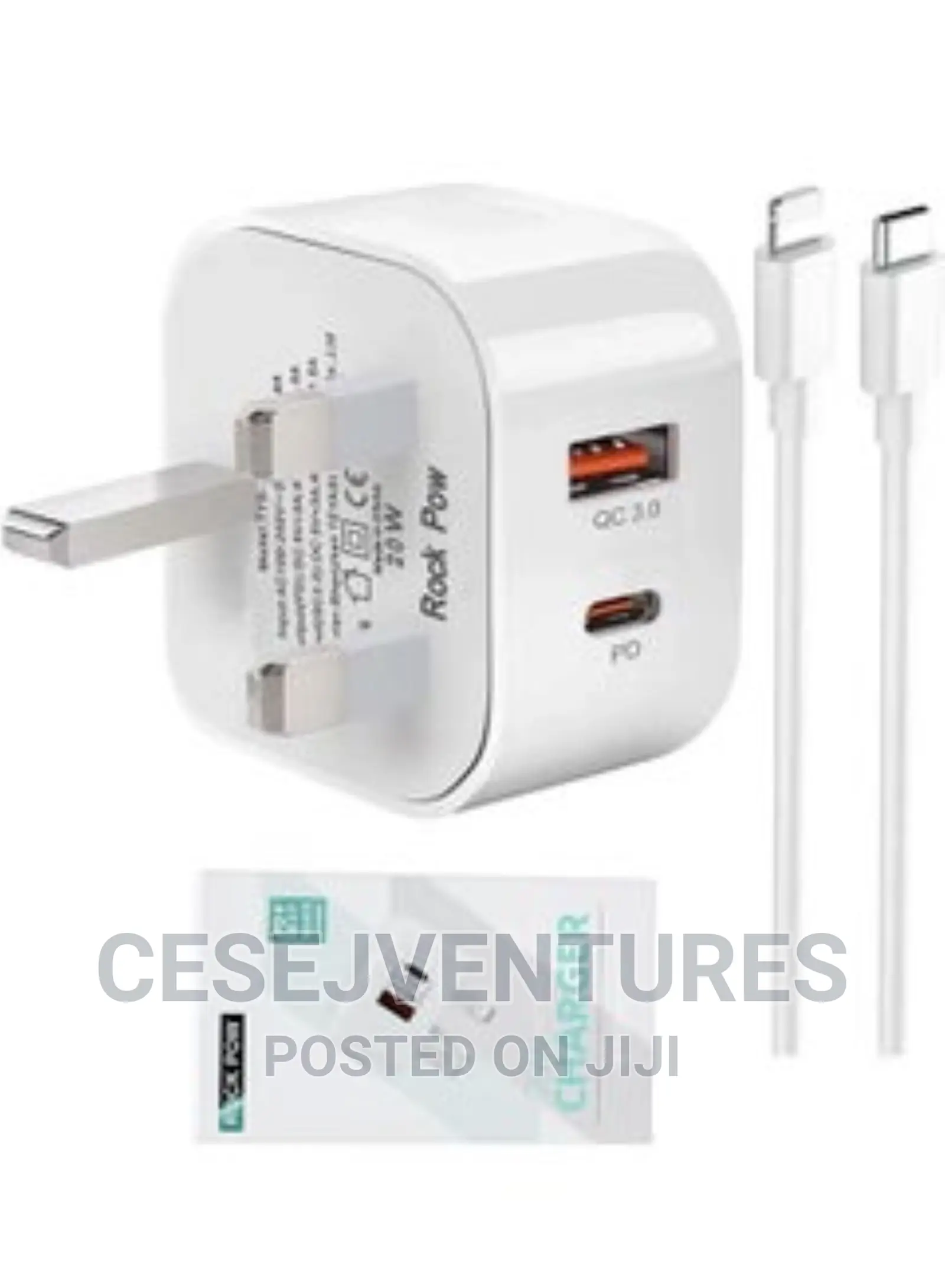 Type C and USB Charger Head Adapter (20W) Wholesale