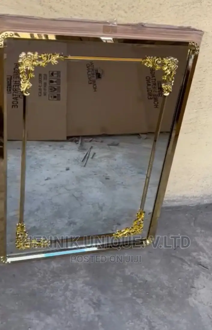 Black and Golden Plated Designer Mirror