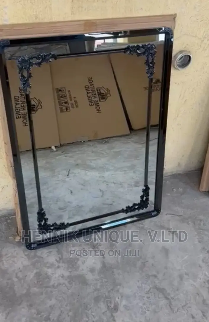 Black and Golden Plated Designer Mirror