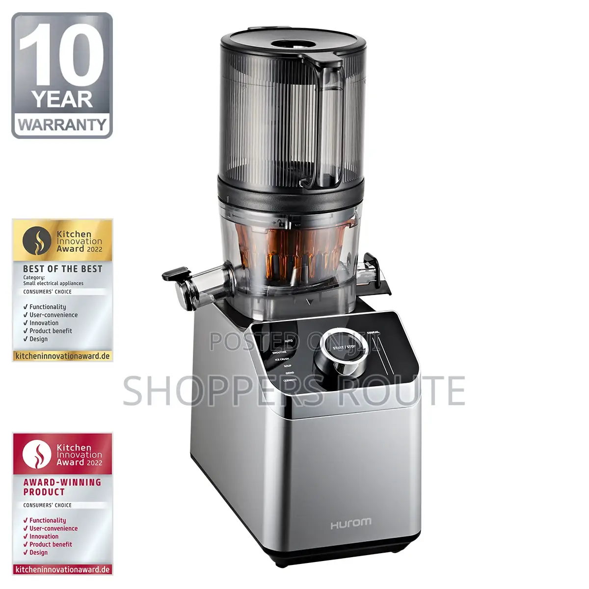 Hurom Premium 2-in-1 M100 Cold-Press Juicer Blender Hybrid