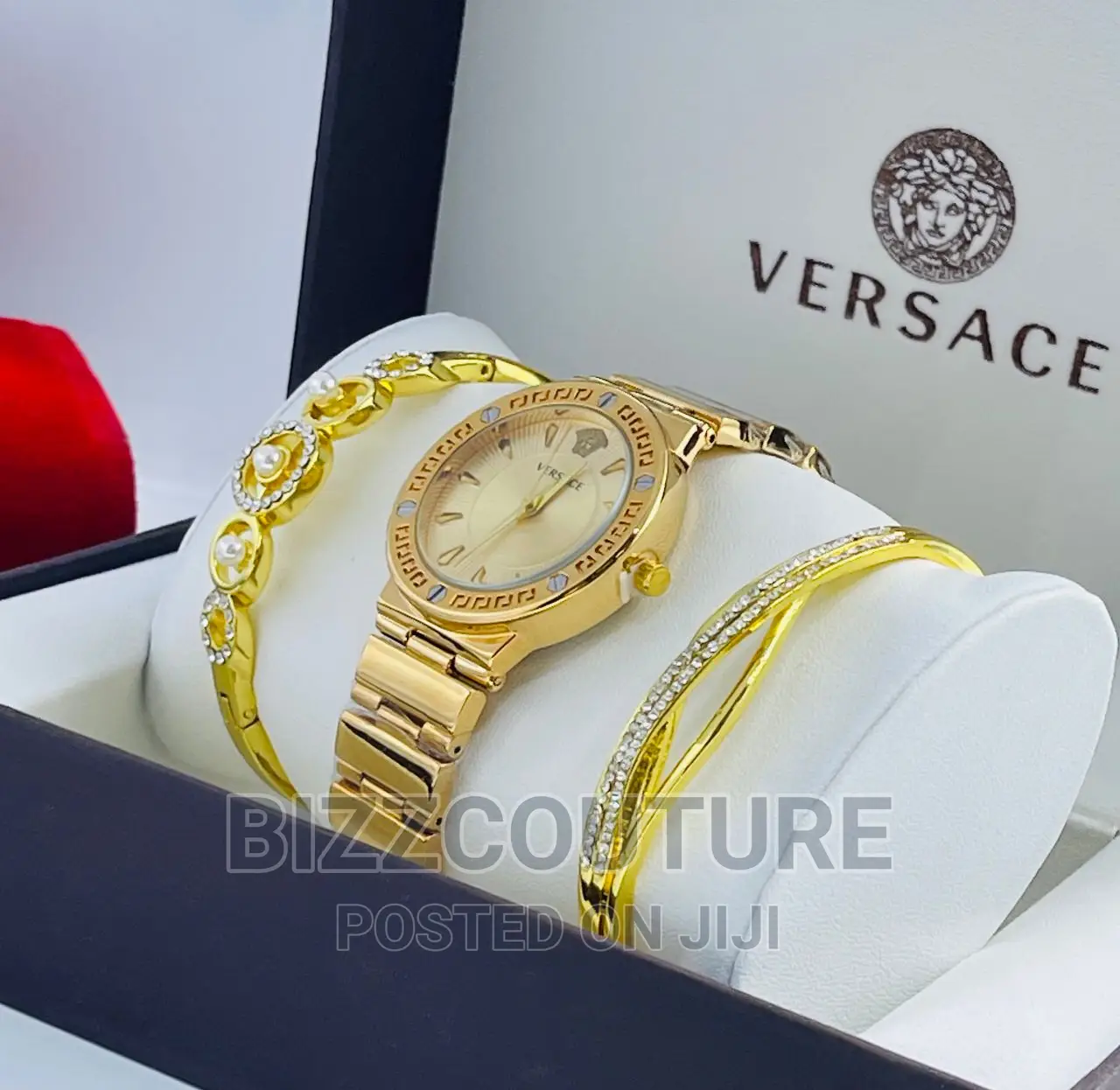 Original VERSACE Gold Steel Watch Available in Store