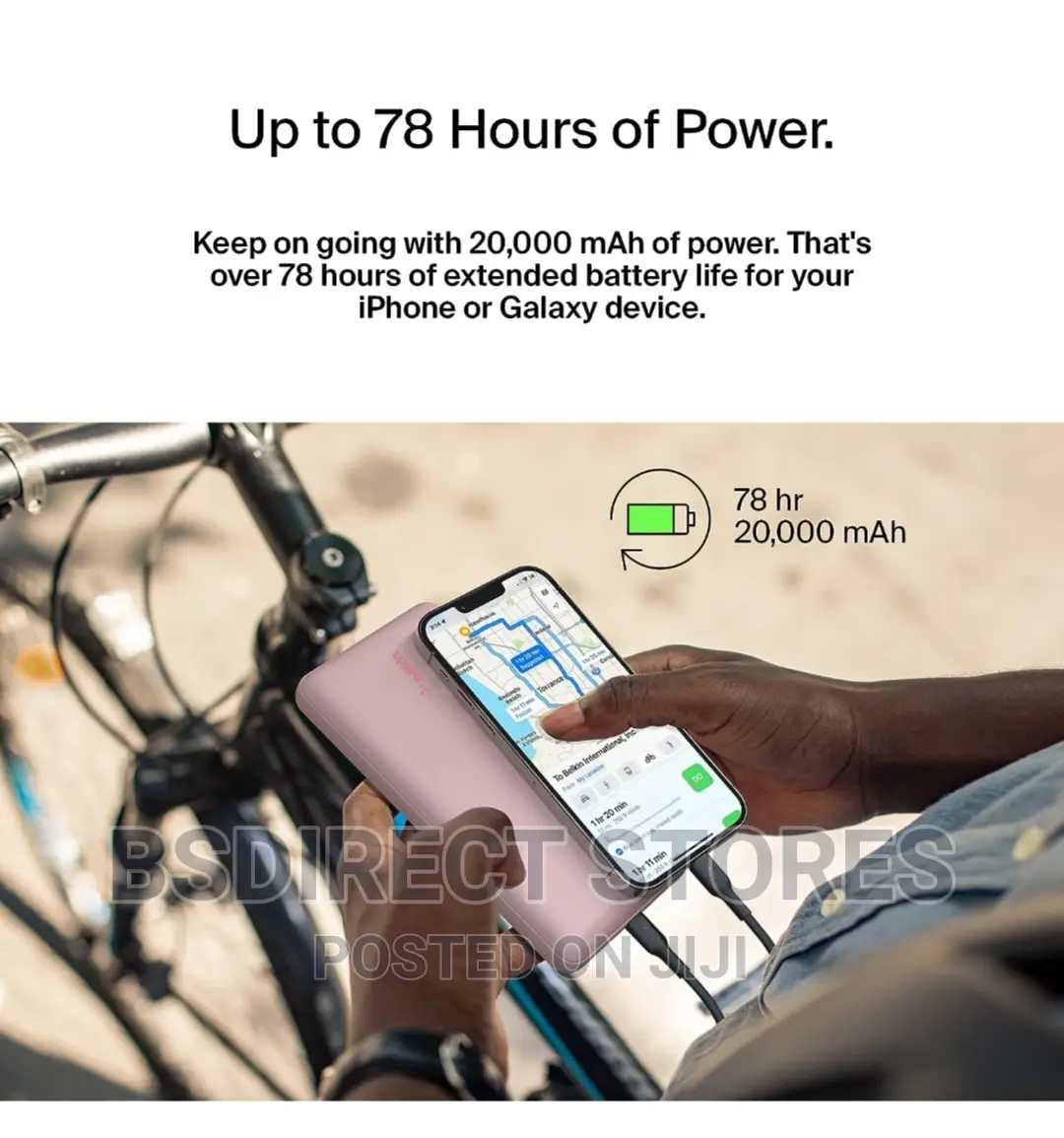 Belkin 20,000mah Portable 78 Hours Power Bank - Rose Gold