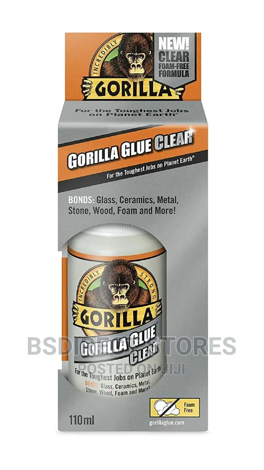 Gorilla Glue CLEAR Glass Ceramic Metal Stone Wood Foam 110ml