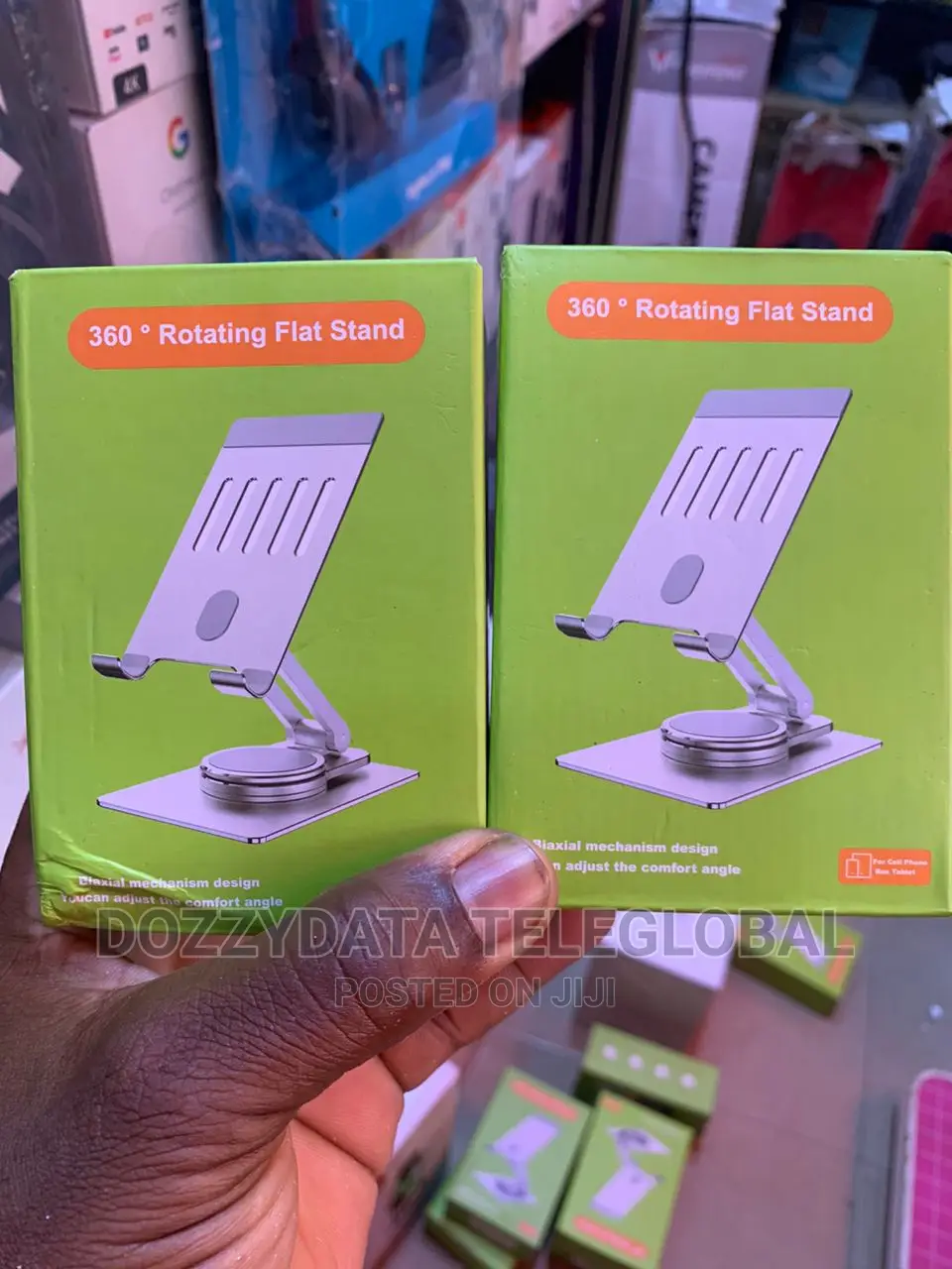 360 Degree Metallic Flat Table Stand for Phone