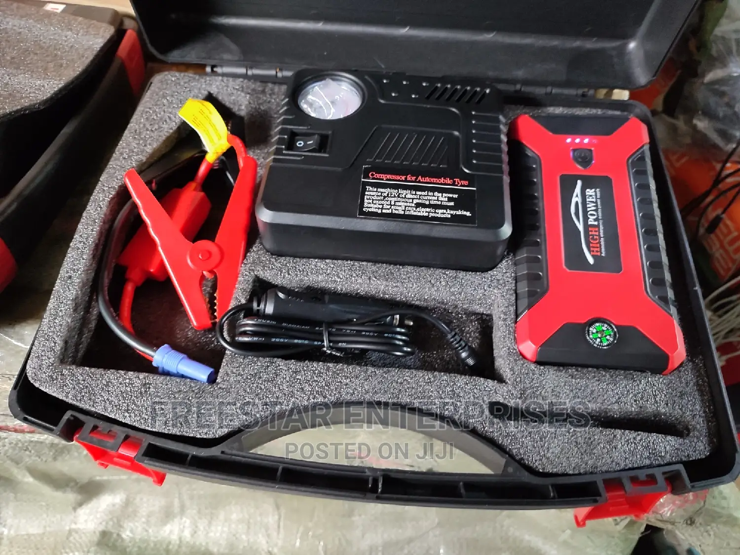 Car Battery Jump Starter Tire Inflator. Jump Start Tire Pump