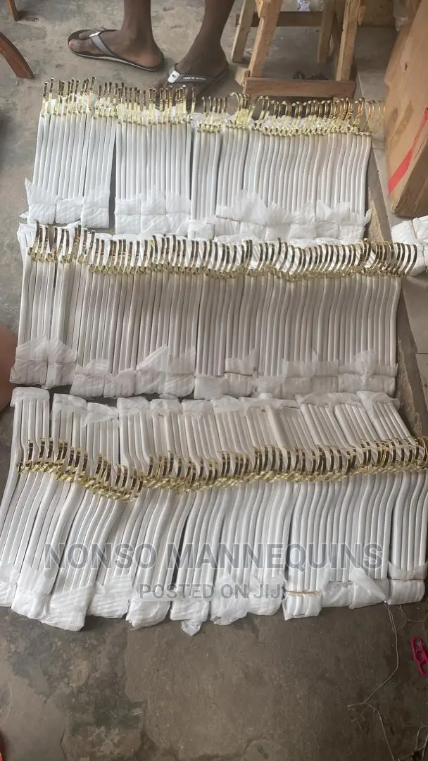 High Quality Luxury White Gold Hangers for Shirts