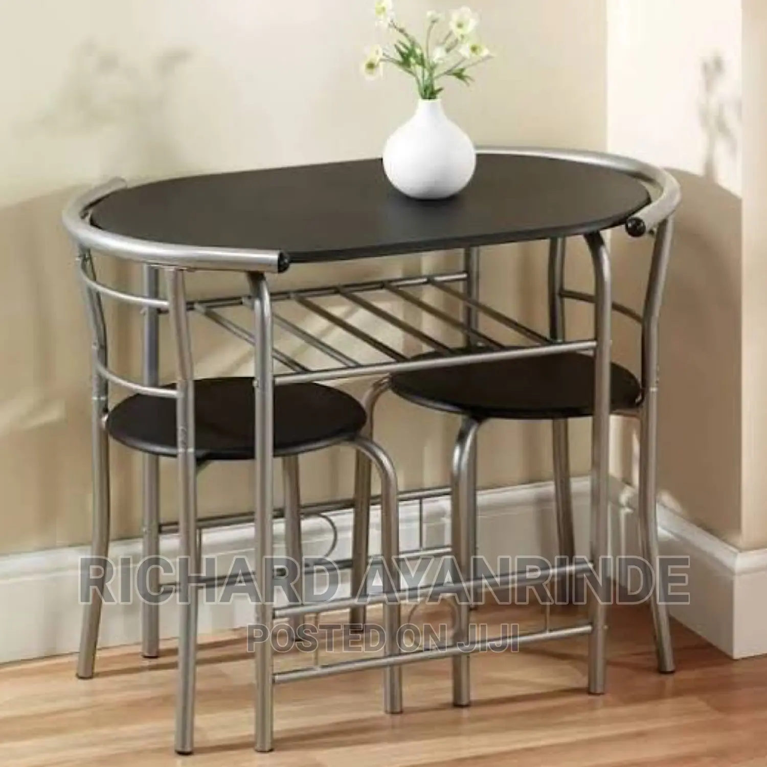 3 Piece Modern Dining Table and 2 Chair Set Light Oak Wood