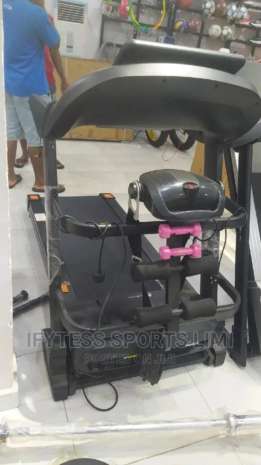 4hp Commercial Treadmill With Massager and Dumbbell.