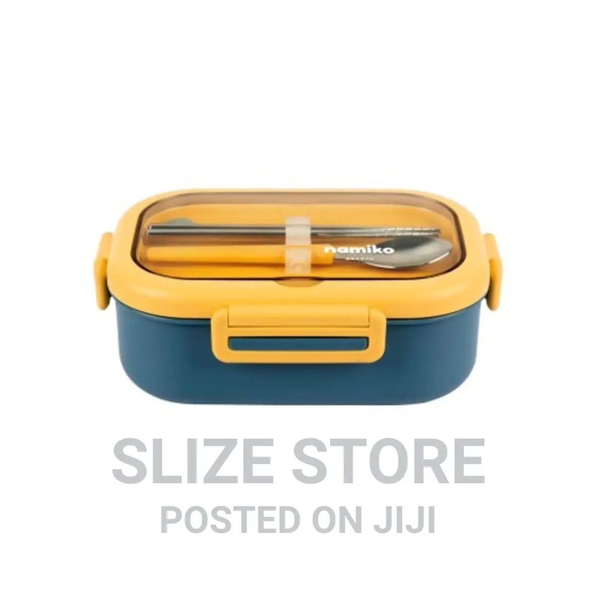 2 Partition Lunch Box With Spoon and Chopsticks 800ml
