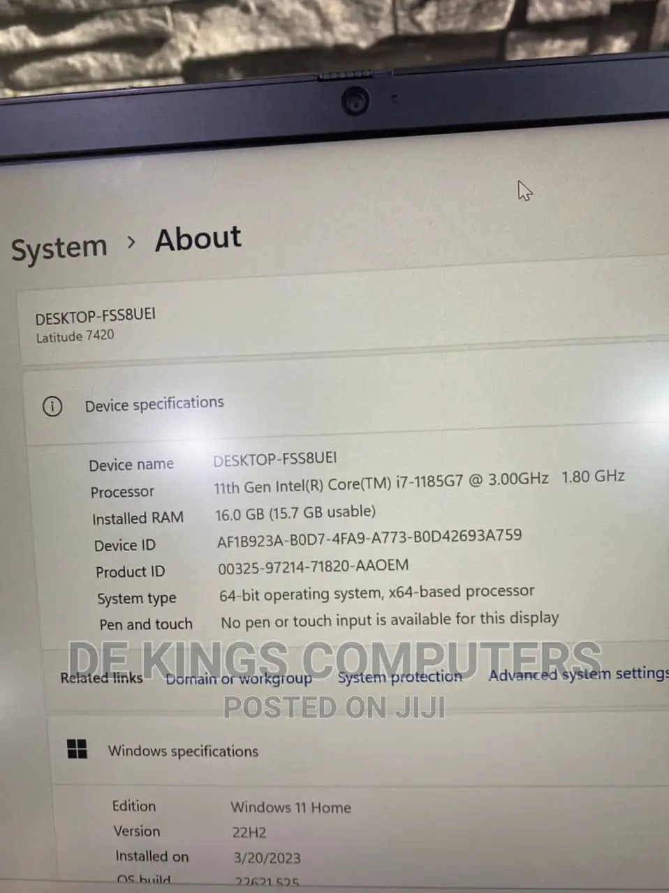 Laptop Dell Latitude 7420 16GB Intel Core I7 SSD 512GB