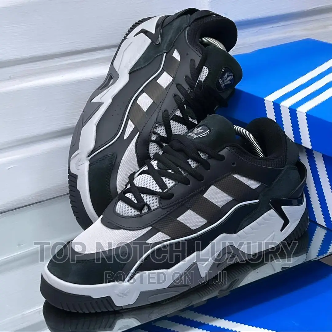 *Original Adidas Niteball Grey/Black Men Women Sneakers