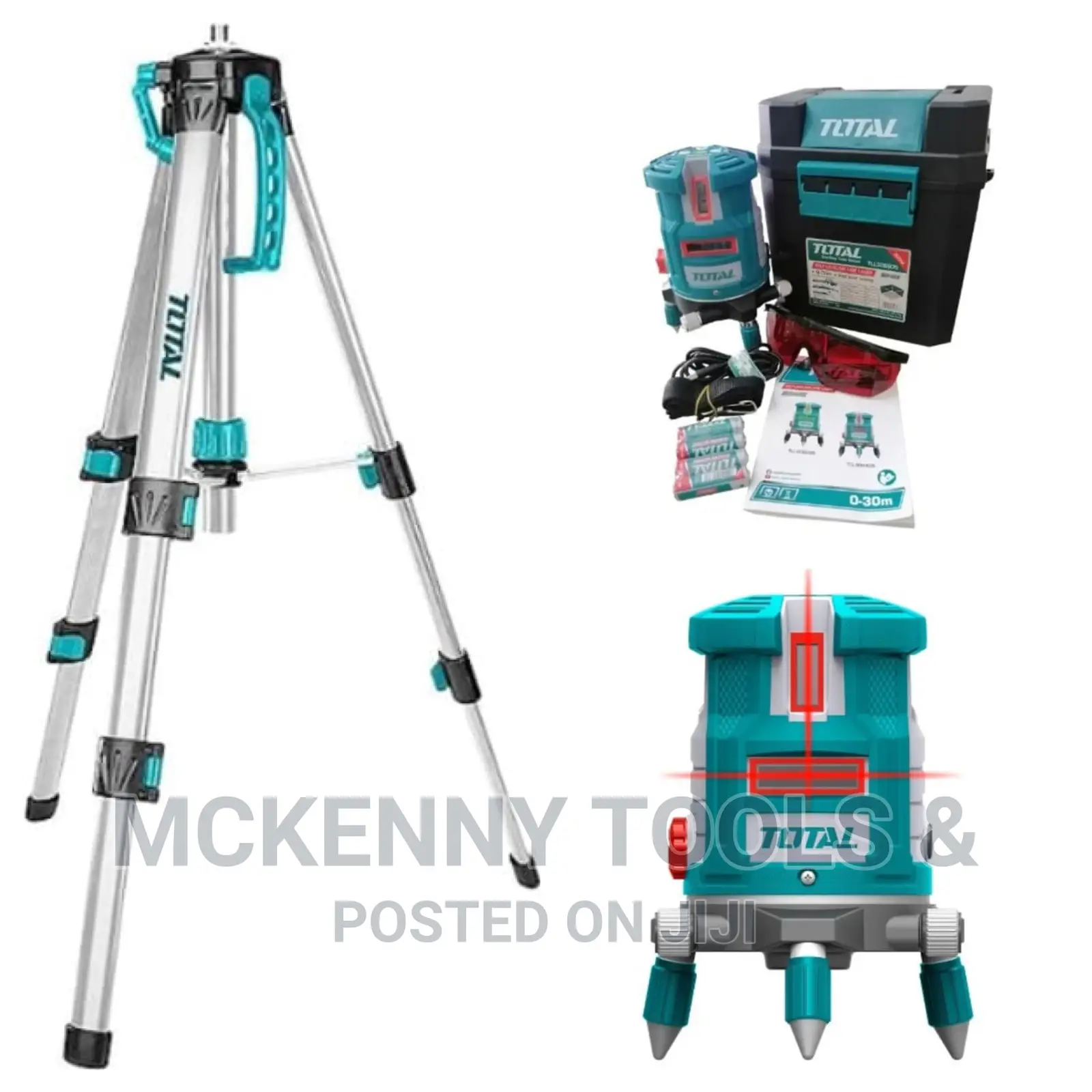 Total Self-Leveling 0-30m Red Line Laser Beams Xtripod Stand