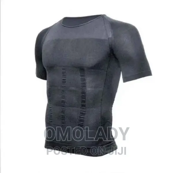 Men's Body Shaper Shirt Slimming Vest - Black