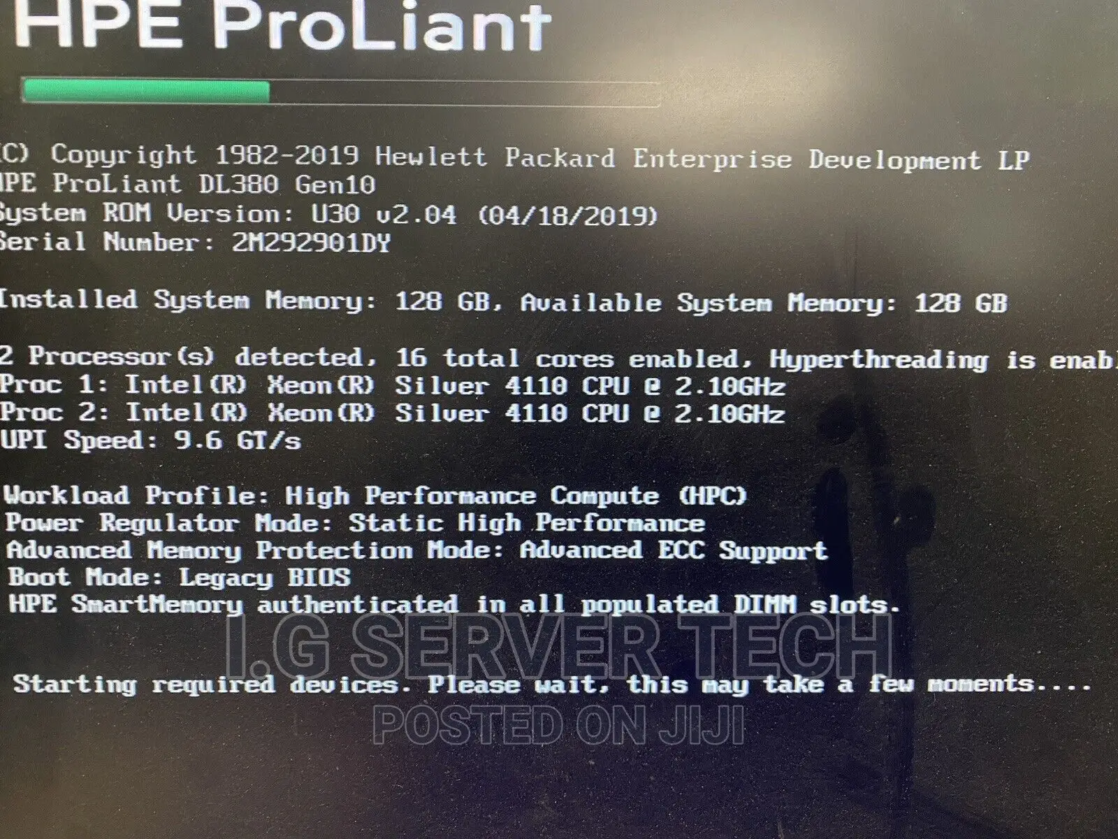 Server HP ProLiant DL380 Gen10 32GB Intel HDD 1T