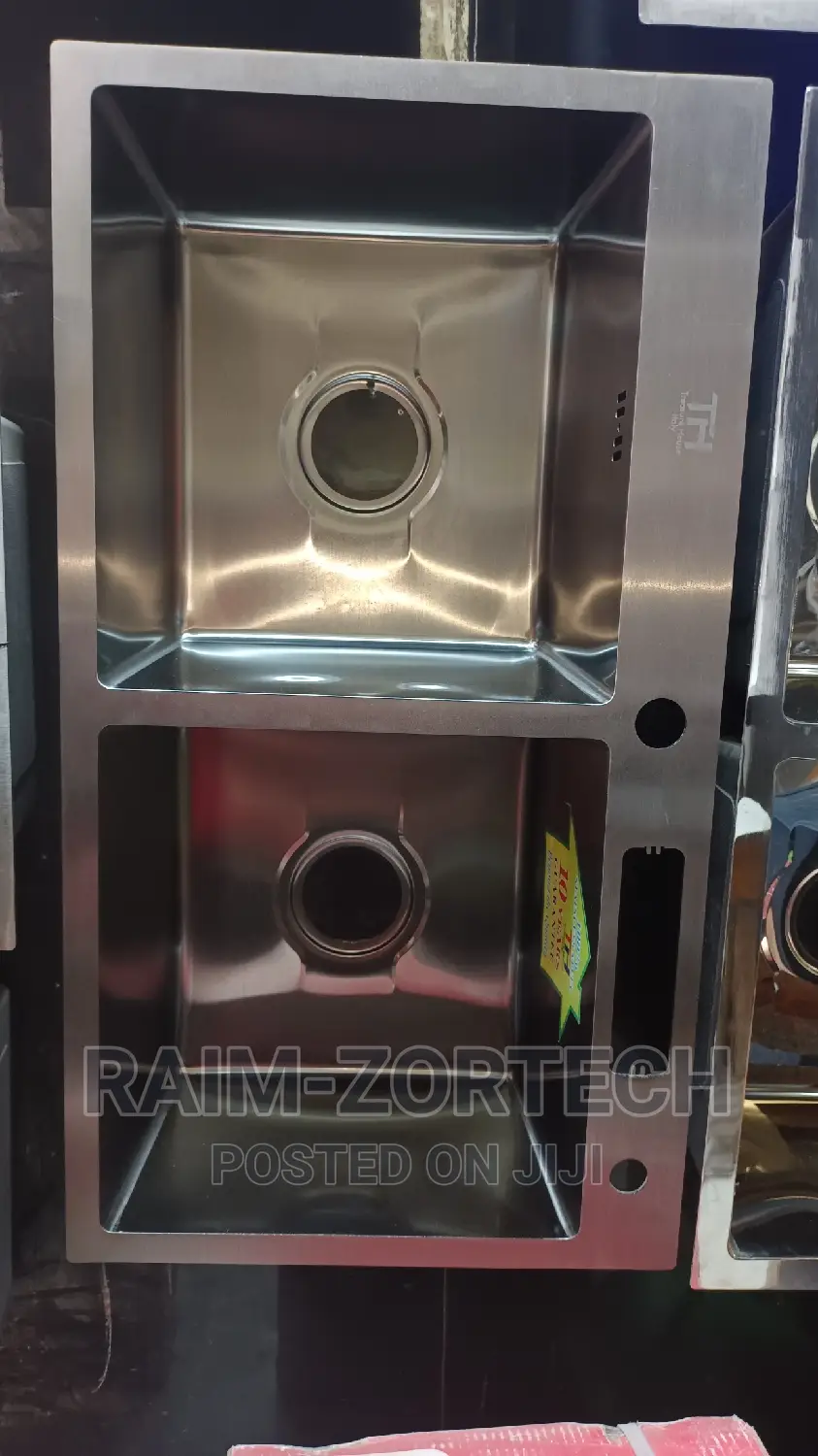 Hand-Made Double Bow Anti-Rust Black Kitchen Sink