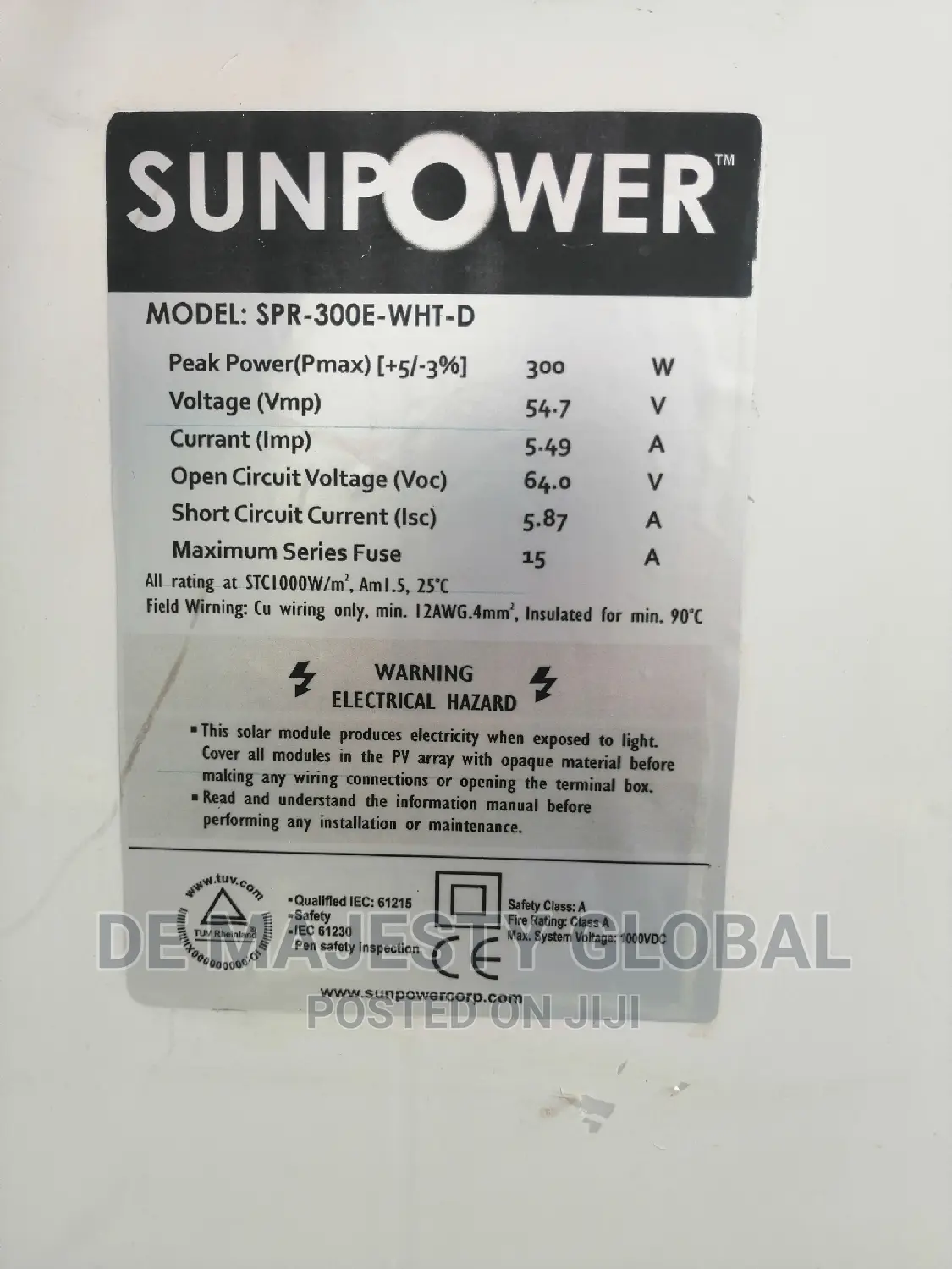 300 Watt Sunpower