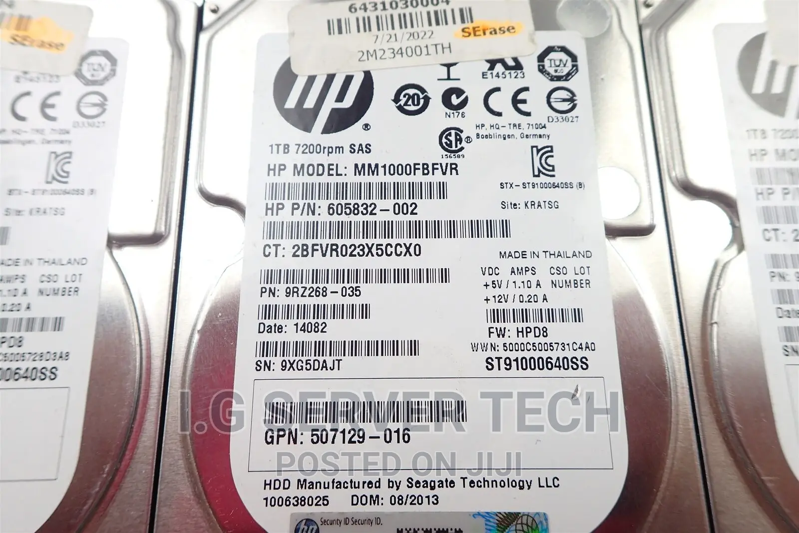 Hp 1tb 7. 2.5 Sas HDD 605832-002 507129-016