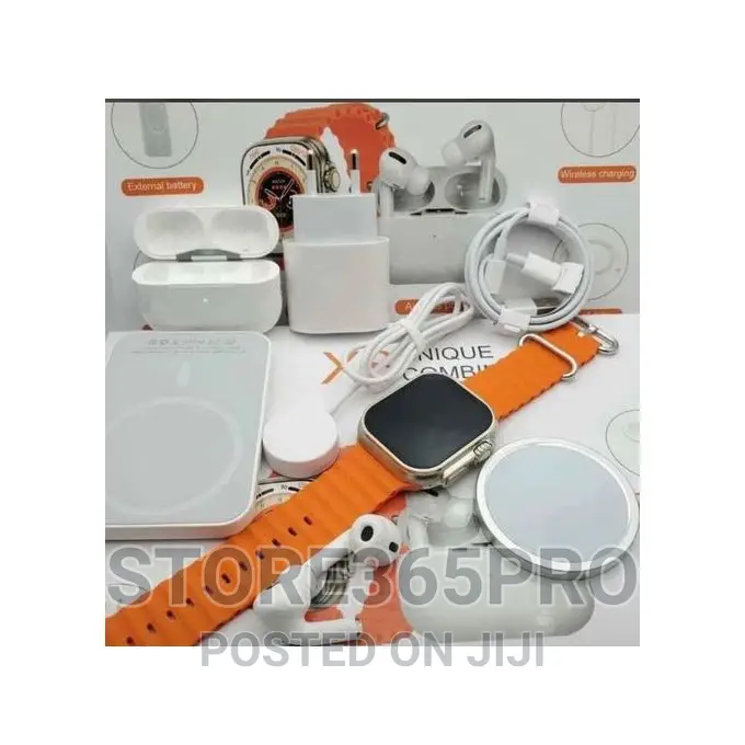 X8 Ultra Series 8 Smart Watch Powerbank, Airpod, Charger