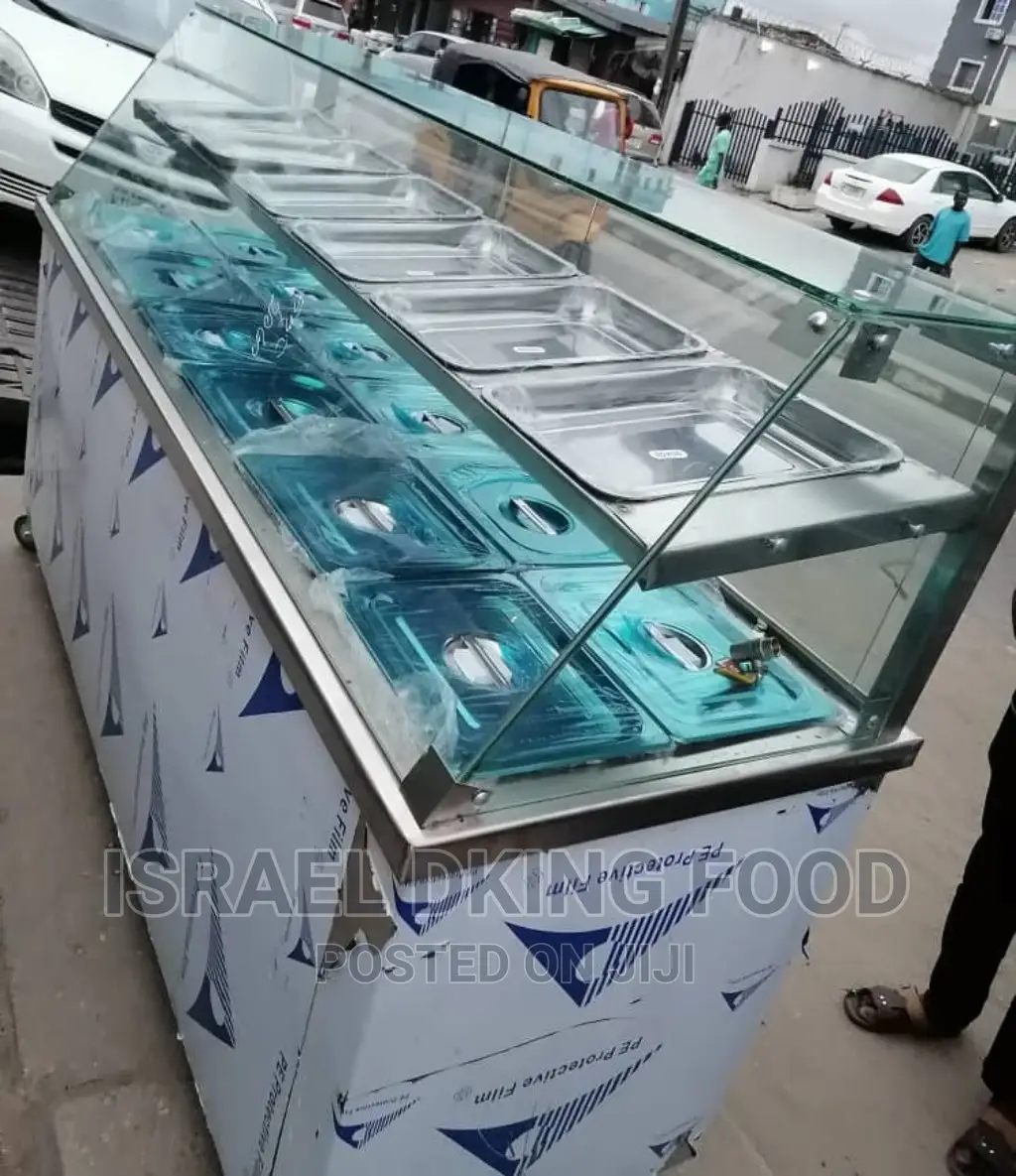 6plates Industrial Stainless Electric Standing Food Warmer