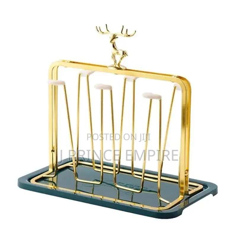 Hanging Glass Cup Holder Rack Goblet Home Office Bar Mug