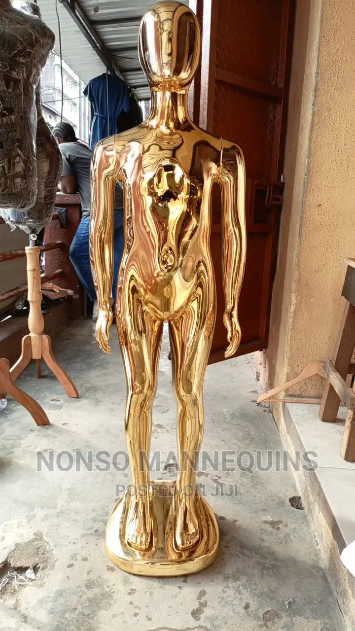 Age 7 To 12 Years Unisex Gold Chrome Mannequin
