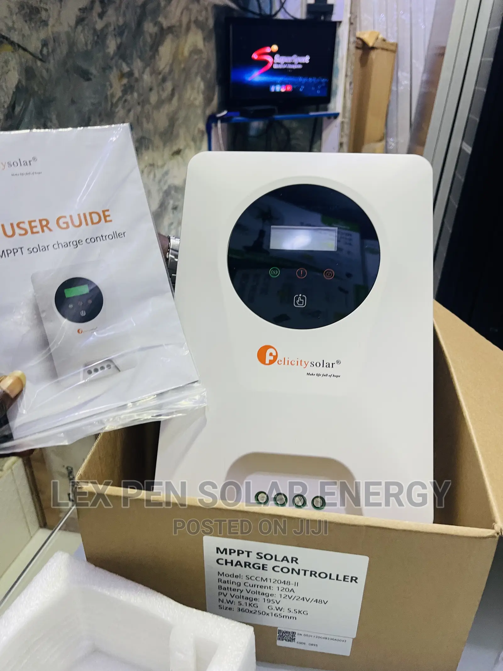120ah 12/24/48volt MPPT Felicity Solar Charger Controller