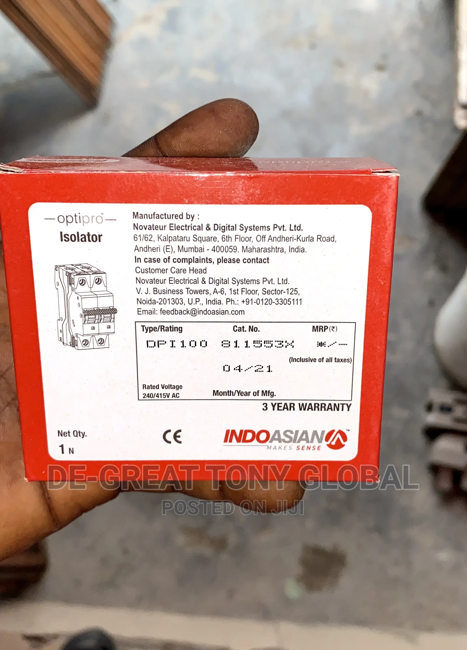 Breaker 100A 2p Indoasian