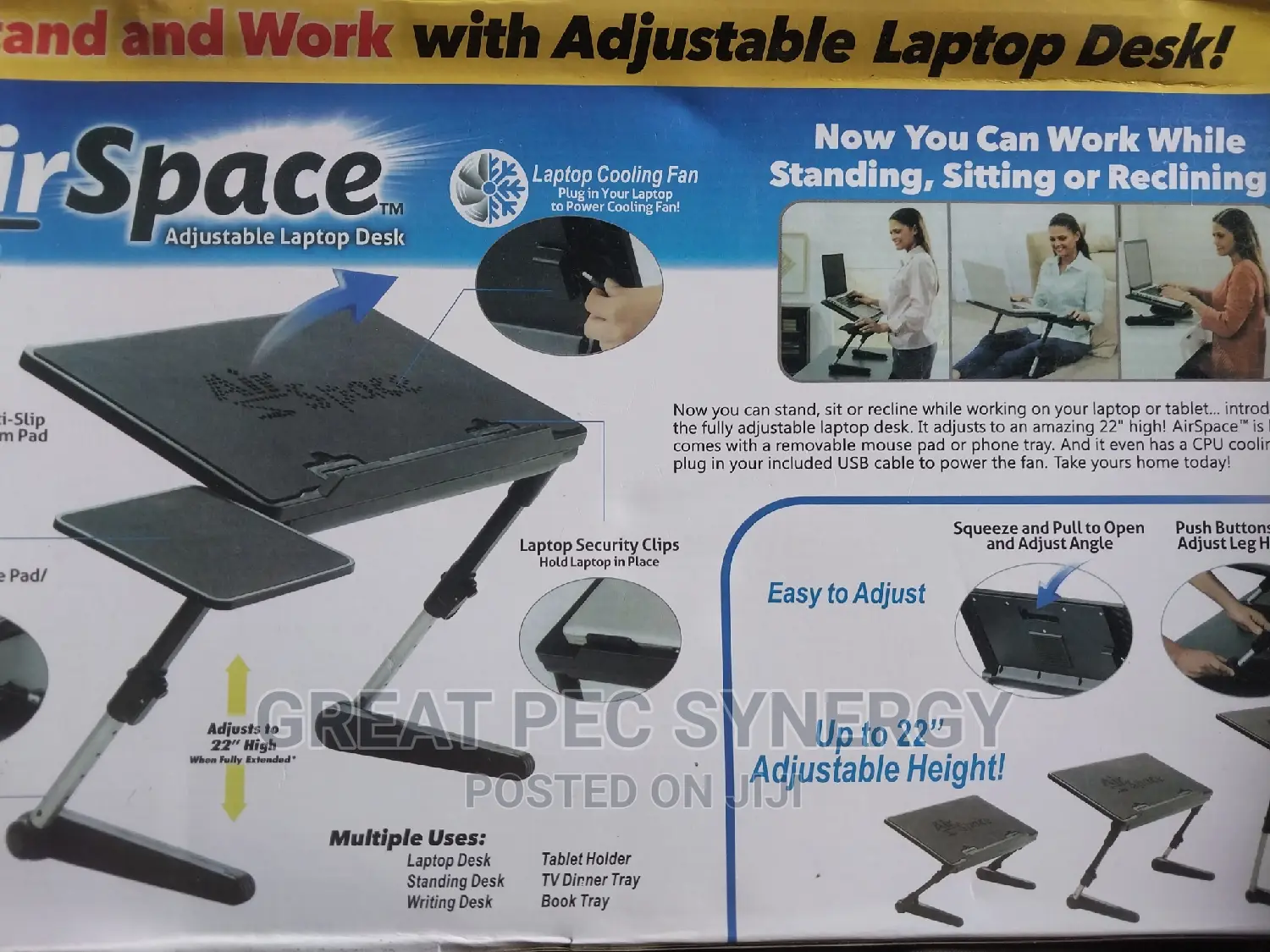 Airspace Adjustable Laptop Desk