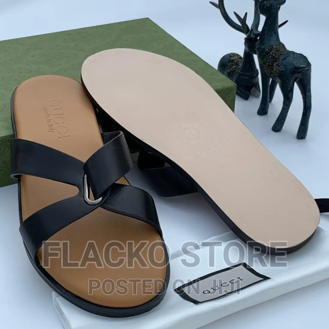 Original Gucci Casual Leather Slippers