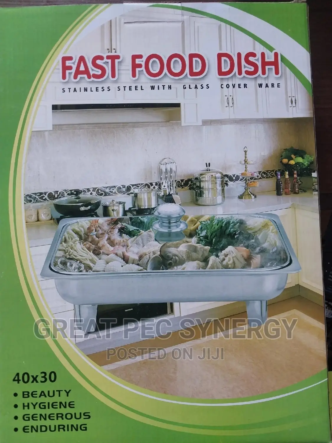 40 by 30cm Portable Chafing Dish - Fast Food Dish.
