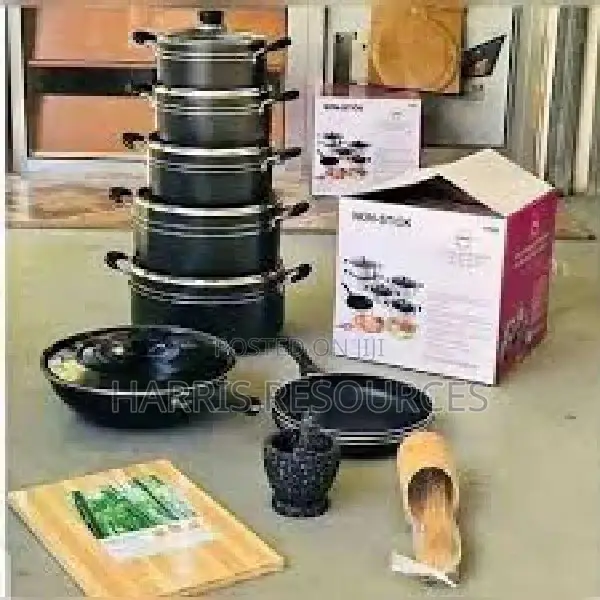 Large Non Stick Pots and Fry Pans Cooking Wares Bundle