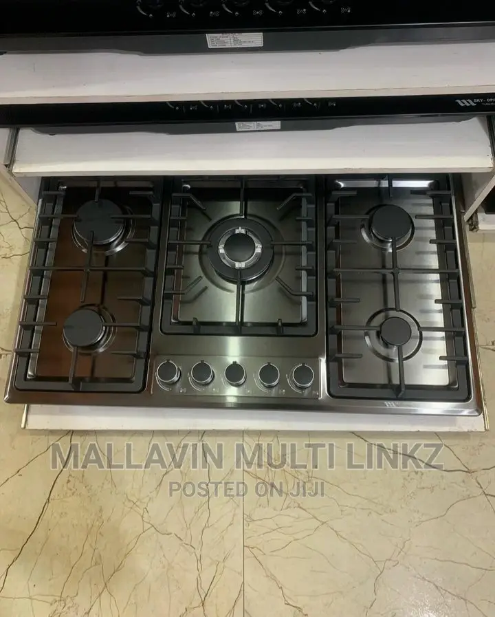 Inbuilt Gas Cookers 5 Burner Stainless Steel