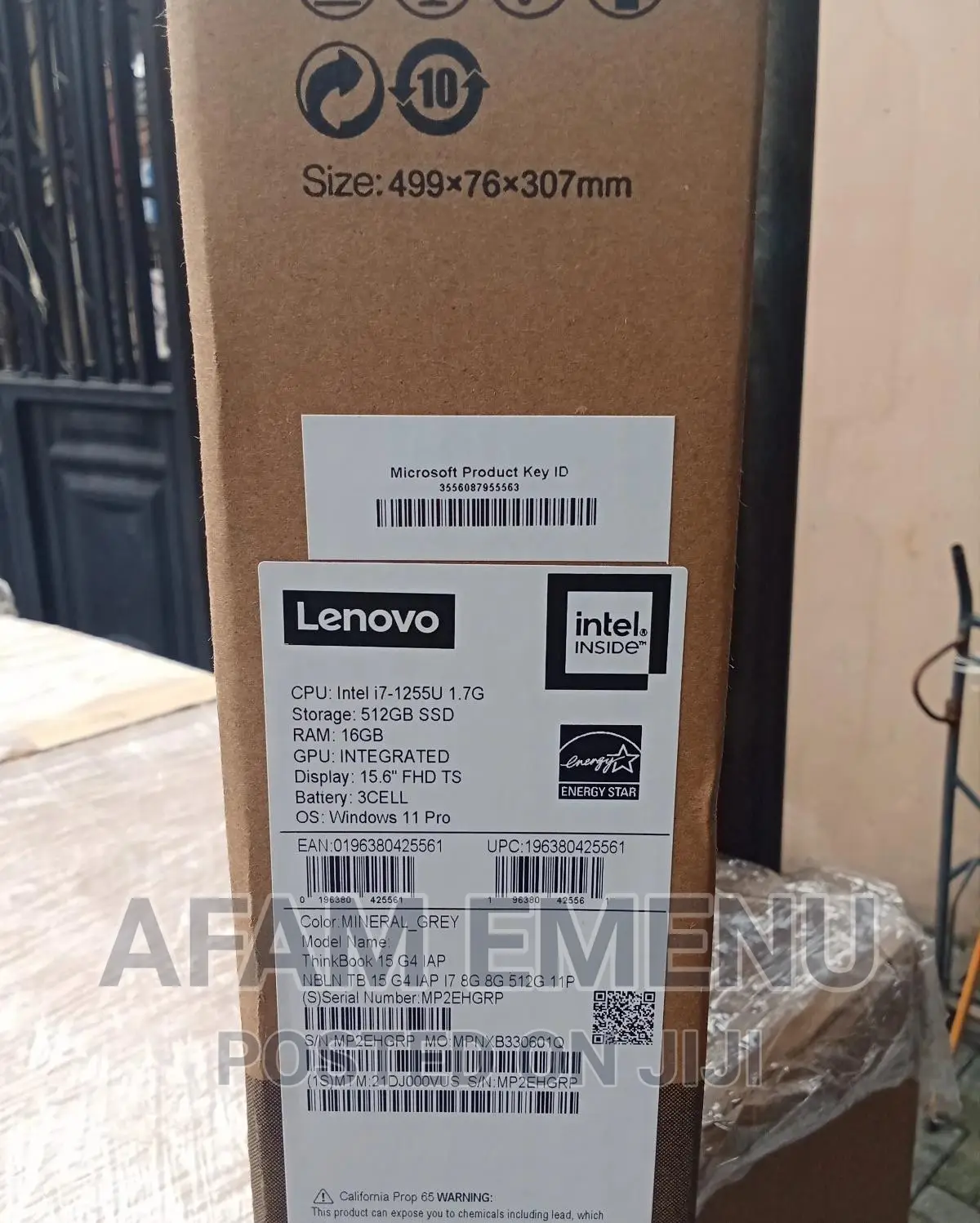 New Laptop Lenovo ThinkBook 15 16GB Intel Core I7 SSD 512GB