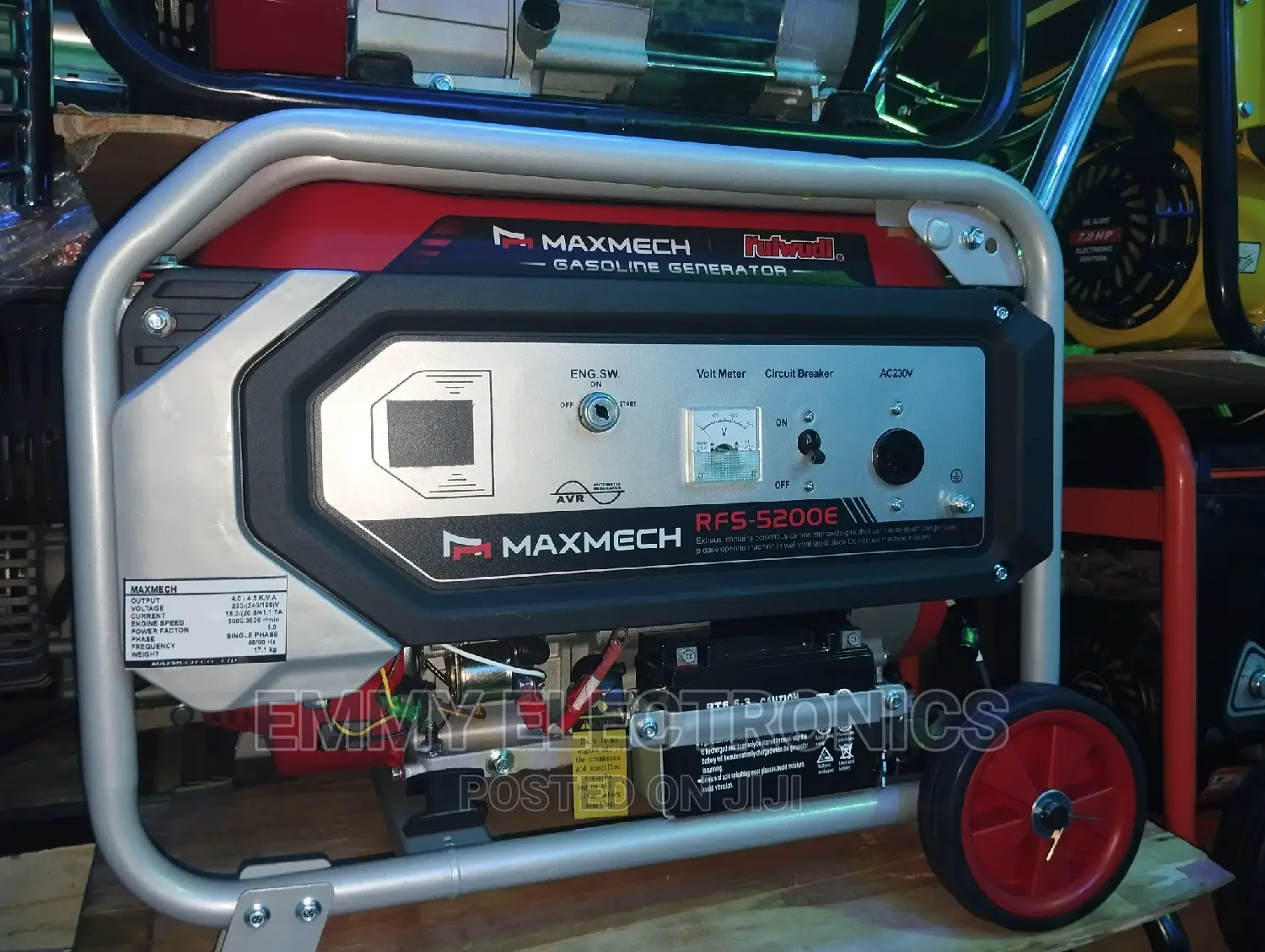 Maxmech Petrol Generator(3.5kva) Model RFS5200E2