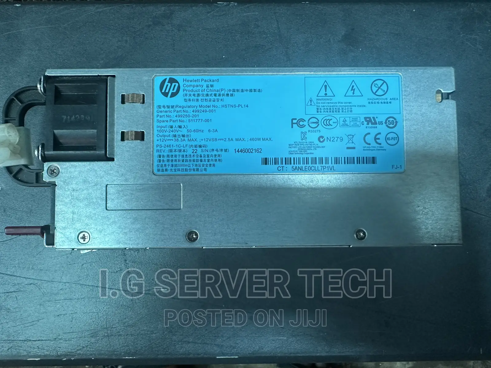 HP Proliant Dl 360 G7, Dl 380 G7 Power Supply 460W