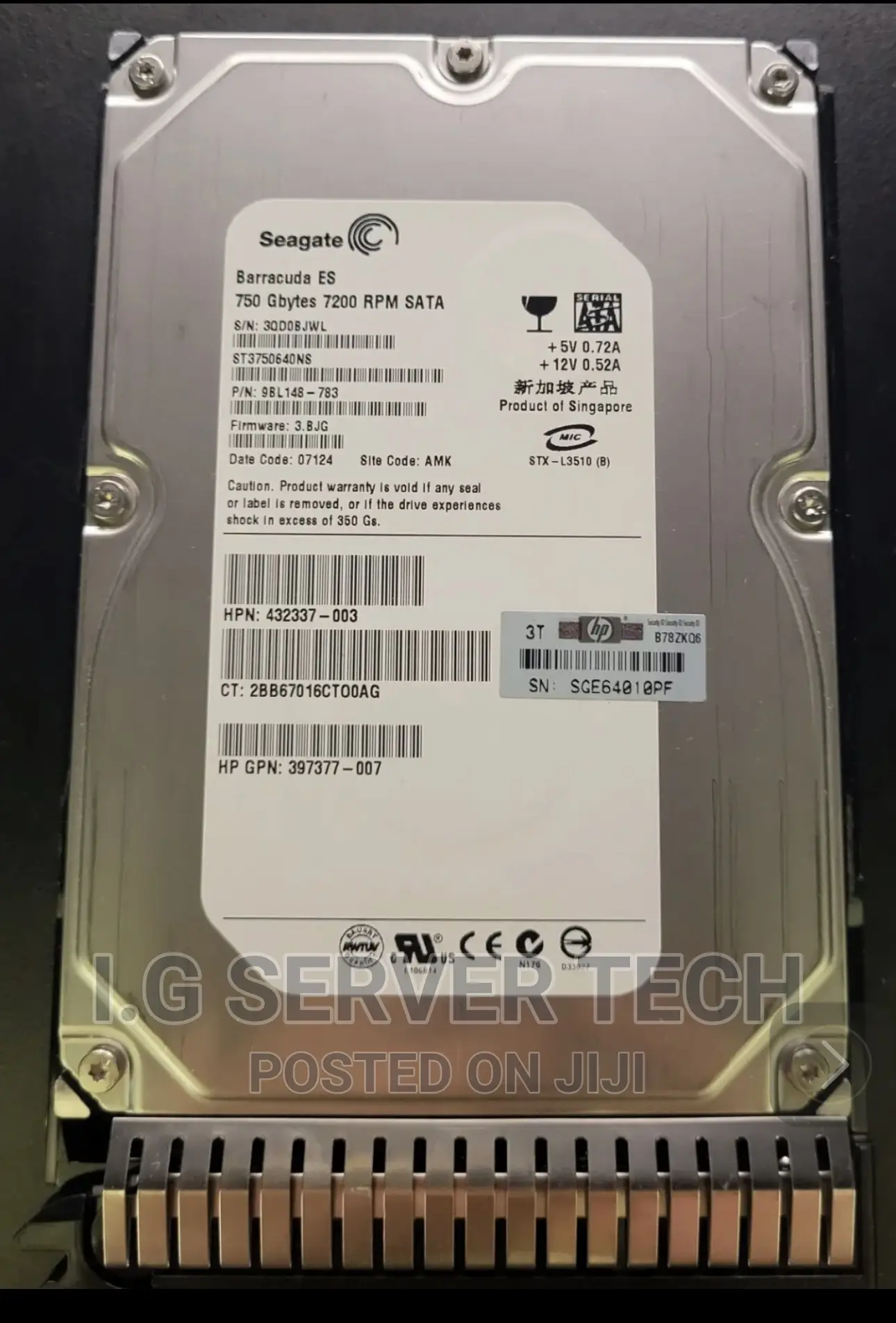 Server HP ProLiant ML 8GB Intel Xeon HDD 1T