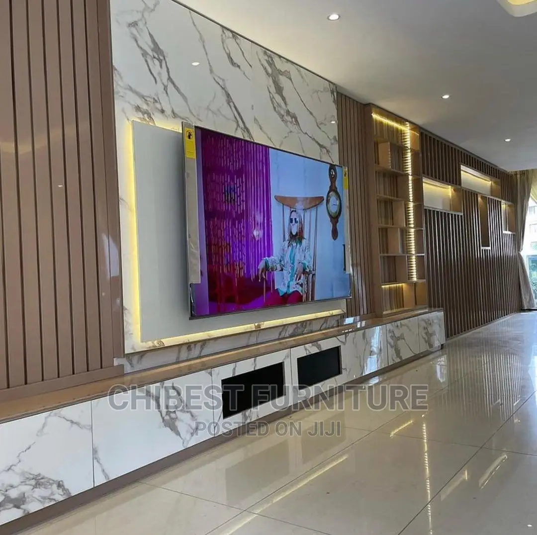 TV Console Made With Imported HDF Wood and Glossy Boards